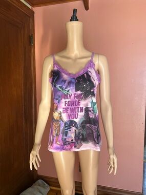 Star Wars Purple-Pink Lace-Trim Women's Camisole